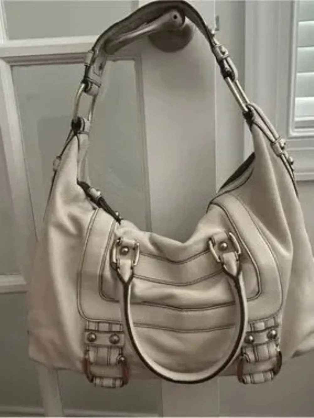 Banana Republic Leather Satchel with Brass Accents